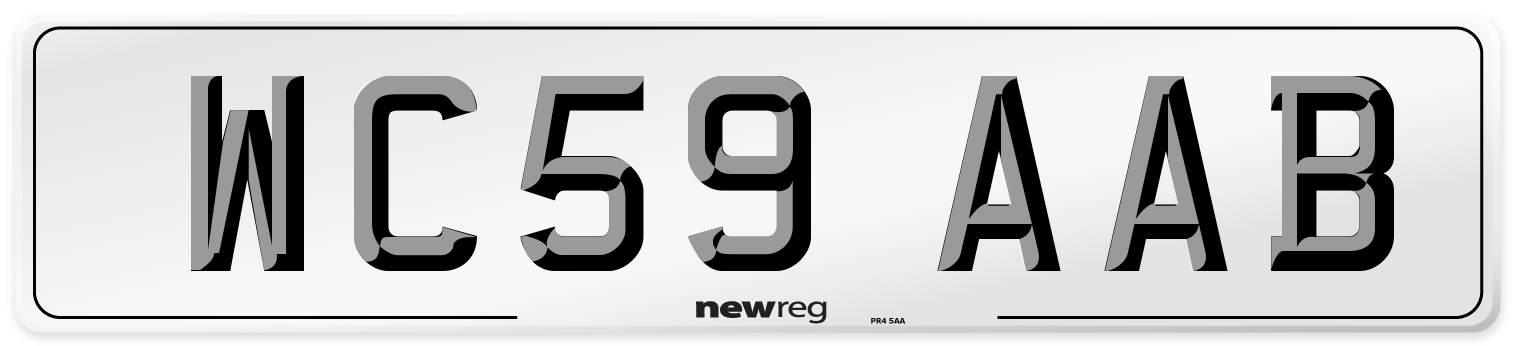 WC59 AAB Number Plate from New Reg